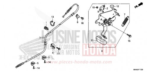 LEVIER DE STATIONNEMENT NC750DH de 2017